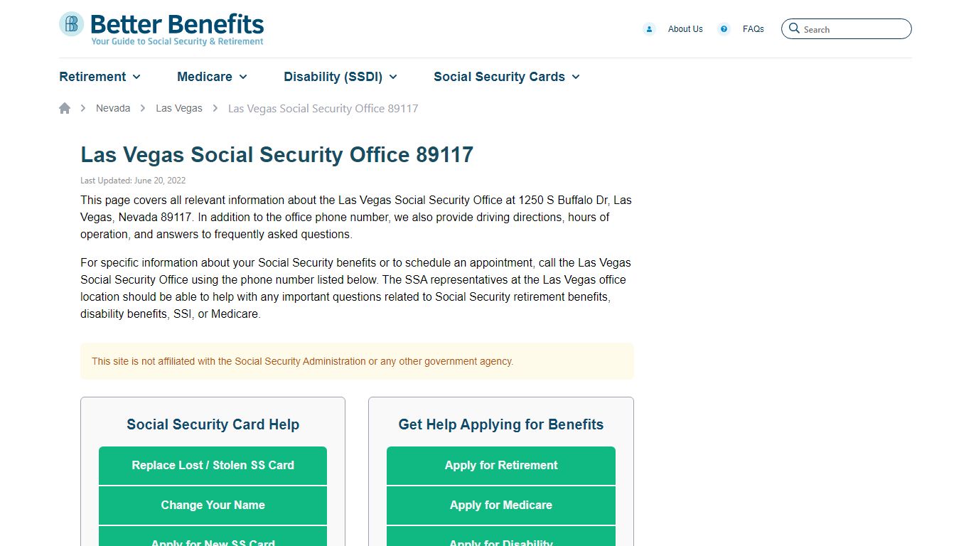 Las Vegas Social Security Office 89117 - Social Security Resource Center